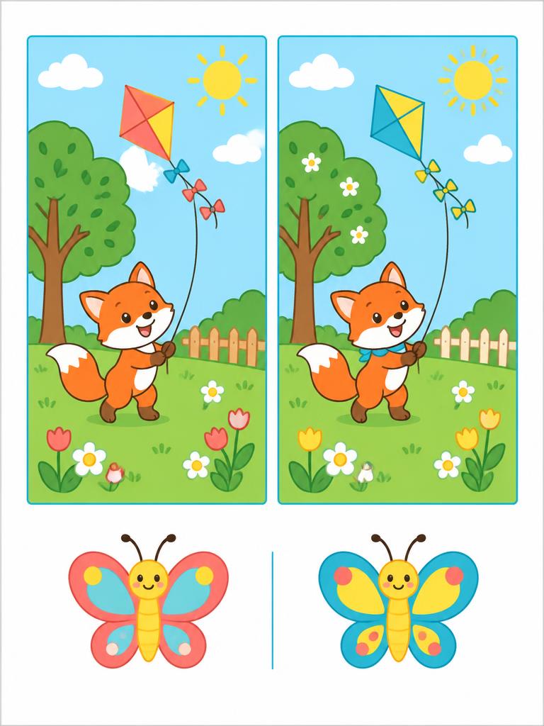 Ilustración de actividades de las diferencias