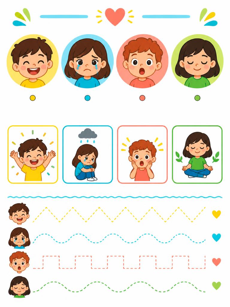 Ilustración de actividades de las emociones